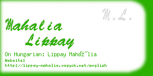 mahalia lippay business card